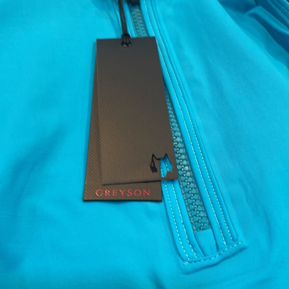 Greyson SLEEVELESS VESTA MOCK NECK TOP, Lagoon, NWT - Picture 5 of 5